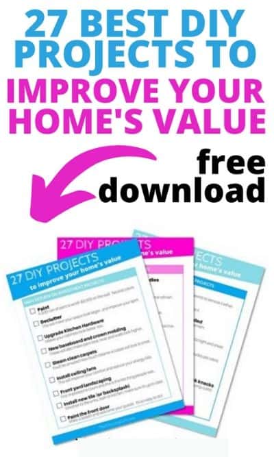 free download of 27 best diy projects to improve your home's value